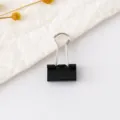 Schwarze Metall-Binderclips für die Büroorganisation und Papiersortierung im Alltag - 19 mm Schwarze Vielzweckklemme / Schwarz