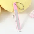 Candy color nail file with bead chain 10cm portable manicure nail polishing tool for home - Bead Chain Style / Individual Packaging / Rose Pink