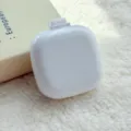 Draagbare opvouwbare mini haarborstel met kussen, compacte witte reismassagekam. - Wit