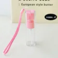 Portable 10ml candy color spray bottle with lanyard, perfect for outdoor toner and lotion. - Cord Bracelet Style / 10ML / Transparent Pink