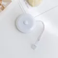 Mini metro a nastro retrattile bianco, righello morbido portatile per vita corpo cucito. - confezione individuale / Bianco