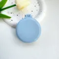 Portable foldable hairbrush mini compact pocket comb in cute blue color variant. - New Blue (Matching Cushion & Shell Color)