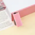 Rosa Mini Hefter süß tragbar Schule Büro Bindung Schreibwaren Werkzeug für den Alltag. - Quadratisches Oberteil / Ohne Schlüsselanhänger / Rosa