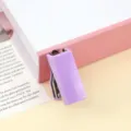 Lila Mini Tacker, süßes tragbares Heftgerät für Büro und Schule, Schreibwarenwerkzeug. - Quadratisches Oberteil / Ohne Schlüsselanhänger / Lila