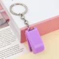 Süßes Mini Tacker Schlüsselanhänger tragbare Büro Schreibwaren violette Papier Bindung Werkzeug - Kuppel-Stil / Mit Schlüsselanhänger / Lila