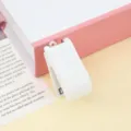 Mini weisser Tacker tragbar suesse Schueler Buero Heftgeraet leichtes Schreibwaren Werkzeug - Kuppel-Stil / Ohne Schlüsselanhänger / Weiß