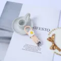 Cute portable foldable nail clipper with funny fried egg decor, handy manicure grooming tool. - Fried Egg