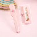 Brosse à cheveux rose pliable portable pour enfants, mini design mignon avec poils doux. - Petit cochon rose