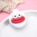 Tragbare Cartoon Big Mouth Faltbare Luftkissen Haarbürste Süßer runder Make-up Kamm Weiß - Runder Faltstil mit großem Mund - Weiß