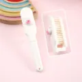 Joli peigne à cheveux mini pliable avec dents souples et décoration de lapin mignon pour filles. - Lapin Blanc