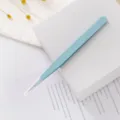 Macaron light blue stainless steel straight precision tweezers for DIY crafts and stickers. - Straight Tip / Blue