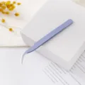 Pinzas curvadas de acero inoxidable, herramienta artesanal macaron morado claro para planificadores. - Punta Curva / Púrpura