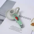 Cute cartoon watermelon green portable nail clipper, folding manicure tool for daily use. - Watermelon