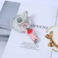 Pink cartoon cherry folding nail clipper, portable cute manicure tool for home and travel use. - Cherry