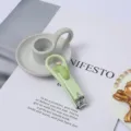 Cute cartoon cactus portable folding nail clipper, green mini manicure tool for daily use. - Cactus