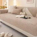 Housse de canape gaufree moderne minimaliste coussin doux salon confortable decoration interieure - 70*70cm / Café