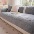 Fundas para sofá de felpa jacquard de mariposa gris gruesa, funda de terciopelo suave para sofá. - 70*70 [Adecuado para Reposabrazos/Respaldo] / Gris claro