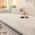 Housse decanape en peluche tufted beige housse de protection une piece moderne et minimaliste - 70*90cm / Blanc Cassé