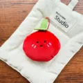 Cute red tomato plush keychain stuffed toy with ball chain for backpack purse decoration. - Tomato Style / Tomato Red