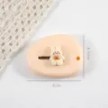 Mini draagbaar briefopener mesje, schattig crème cartoon konijn ontwerp voor gebruik. - Beige Strik Konijn