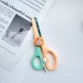 Kids safety cartoon scissors for DIY craft, cute animal design portable paper cutter. - Little Tiger