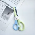 Cute cartoon kids safety scissors for DIY paper cutting, journaling and office crafts. - Red Panda