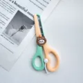 Cute Cartoon Kids Safety Scissors Green Orange Bear Craft Scissors DIY Paper Cutting - Teddy Bear