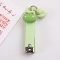 Tagliaunghie verde carino a forma di rana con ciondolo anatra strumento per manicure - Rana