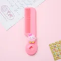 Mini peigne à cheveux en plastique rose mignon avec décor de pingouin, outil portable. - Peigne pingouin