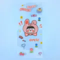 Süßer Cartoon Deko Sticker Bogen, perfekt für Tagebuch, Scrapbooking und DIY Handwerk. - Kleines Mädchen mit Hasenhut