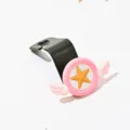 Niedlicher Auto Kopfstützenhaken rosa Stern Flügel Variante, praktischer Rücksitz Organizer. - Weichgummi - Große Flügel