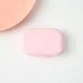 Roze draagbare contactlensdoos schattige mini reisgenoot opbergdoos voor dagelijks gebruik - Roze