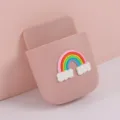 Rosa wandmontierter Fernbedienungshalter, süße Regenbogen Aufbewahrungsbox fürs Bett. - Regenbogen