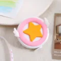Niedliches rosa Stern Flügel einziehbares Mini Maßband für Körper Taille Kleidung 1Stk - Großer Stern mit kleinen Flügeln