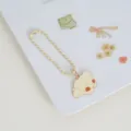 Cute cartoon metal bear keychain, stylish bag pendant for students and daily use. - Ball Chain Style - Yellow Dog