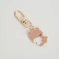 Cute metal cartoon bear keychain with gold clasp, stylish bag pendant and lovely accessory for keys. - Hook Style - White Rabbit & Bear