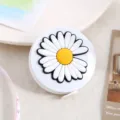 Mini retractable tape measure with cute white daisy flower design, portable soft tape for body. - Large Daisy