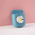 Carina scatola portaoggetti da parete margherita per telecomando supporto per cellulare in plastica blu - Margherita Blu Lago