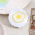 Mini cute cartoon retractable tape measure for body measurement and tailoring white fried egg style - Large Egg