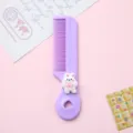 Mini peigne à cheveux violet pour enfants, joli lapin, outil de coiffure portable. - Peigne lapin avec nœud