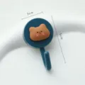 Joli crochet mural en forme d'ours de dessin animé porte-clés adhésif pour la maison et déco. - Ours en peluche