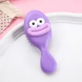 Süße Cartoon lila Kissen Haarbürste tragbare Mini Kopfhaut Massage Kamm für den Alltag - Big-Mouth-Griffmodell - Violett