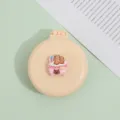 Brosse à cheveux pliante avec miroir, mini peigne de massage portable et compact. - Jaune crème - Cochon d'Inde prenant un bain