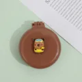 Brosse à cheveux coussin d'air pliable portable avec miroir et adorable décoration d'ours. - Café au lait - Cochon d'Inde avec bouée