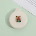 Mini brosse à cheveux coussin d'air pliable portable avec miroir et design d'ours mignon au quotidien. - Blanc crème - Cochon d'Inde avec pastèque