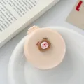 Brosse à coussin d'air pliante portable avec miroir, mini brosse rose mignonne pour voyage. - Ours Brun