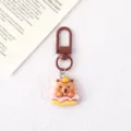 Süßer Cartoon Capybara Schlüsselanhänger süßer Donut Taschenanhänger Auto Accessoire - Druckknopf-Modell - Donut-Meerschweinchen