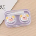 Draagbare transparante contactlensdoos met schattig cartoon schaap ontwerp en opbergdoos - Lam
