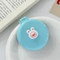 Brosse à cheveux pliante bleue portable avec joli design de lapin mignon, mini miroir. - Lapin