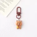 Süßer Cartoon Wasserschwein Schlüsselanhänger Taschenzubehör mit braunem Clip Variante. - Druckknopf-Modell - Rucksack-Meerschweinchen